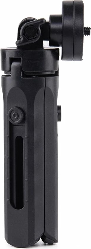 Mini tripod/selfie stick Hurtel 16-21 cm, për celular/GoPro, kllapë 55-90 mm, rrotullim 360°, i zi