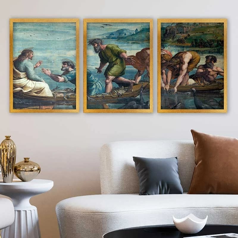 Pikturë dekorative me kornizë (3 copë), Wallity, 3AC_UN3848229_3545