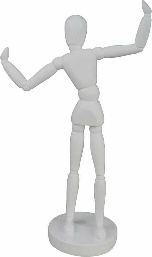 Dekor trupore BALLO CORPO.3, polirezine e bardhë, 21x10.5x35 cm