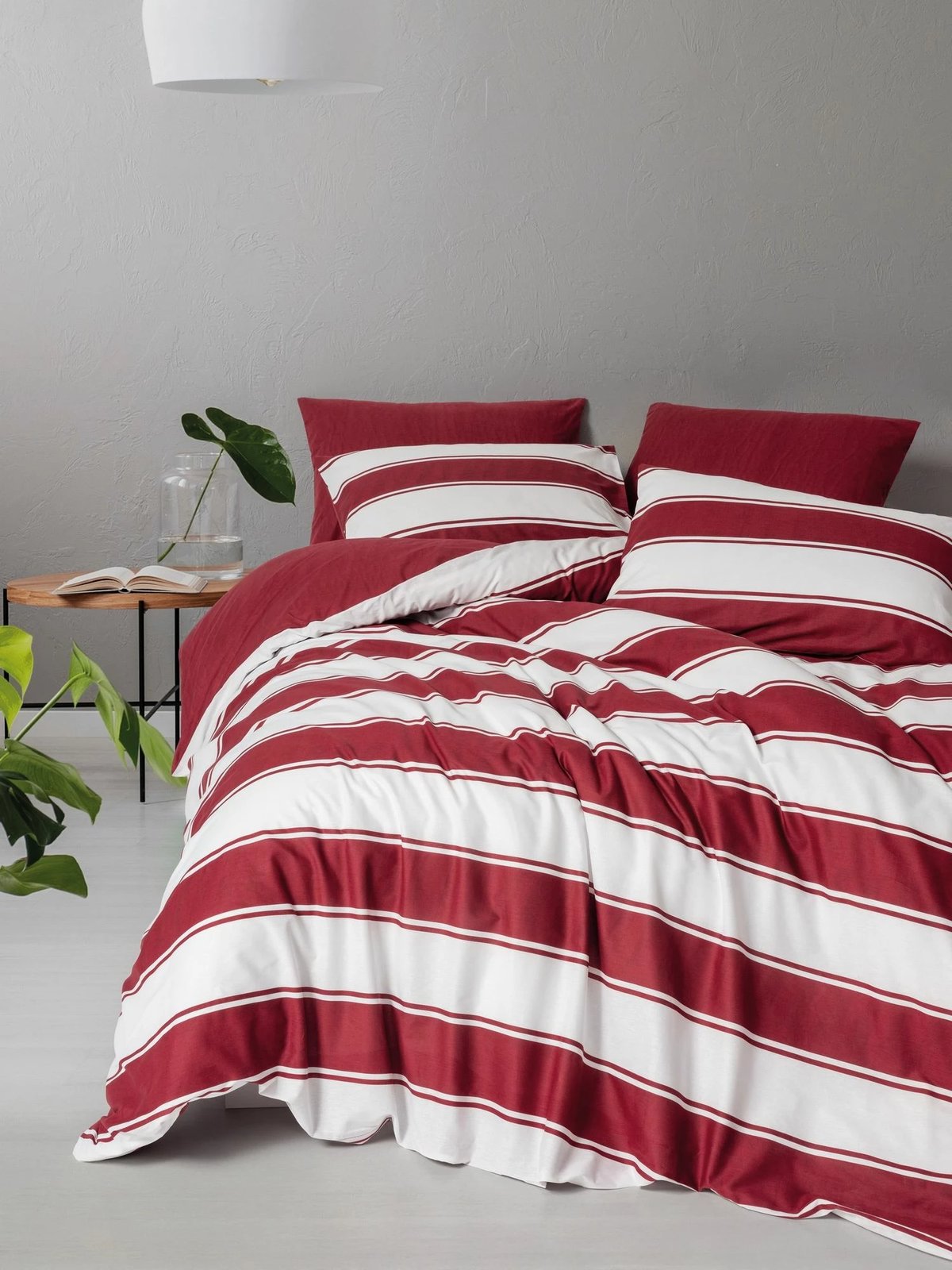 Set mbulesë jorgan XXL njësh, ngjyrë e kuqe dhe e bardhë, L'essentiel, Jolly