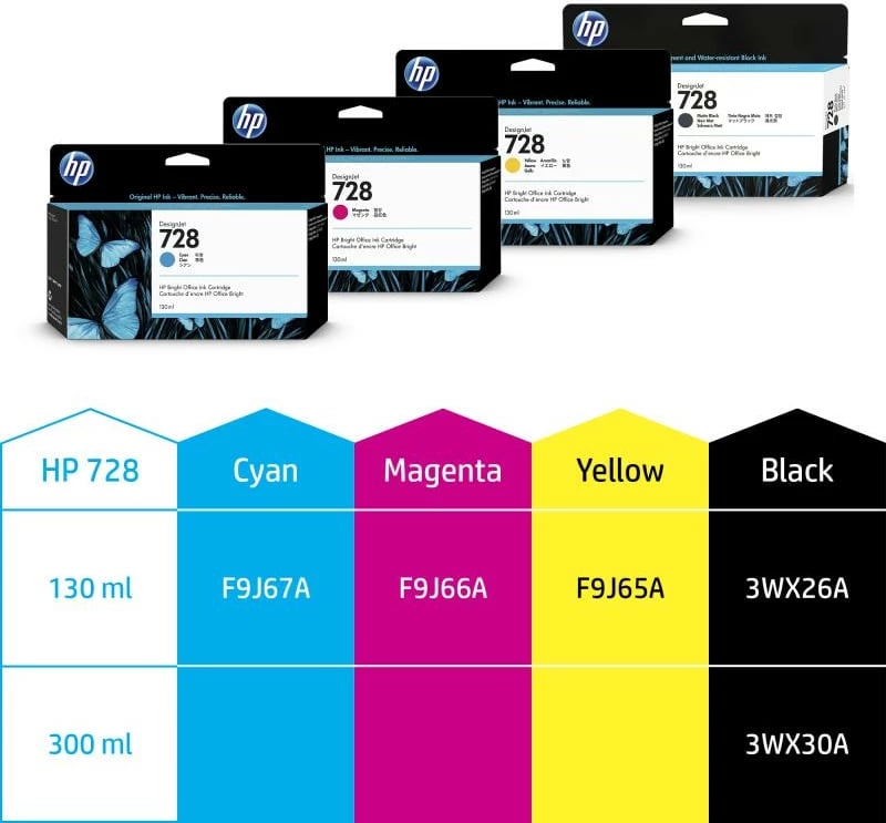 Kasetë boje ink, HP, 728 F9J66A, 130 ml, magenta
