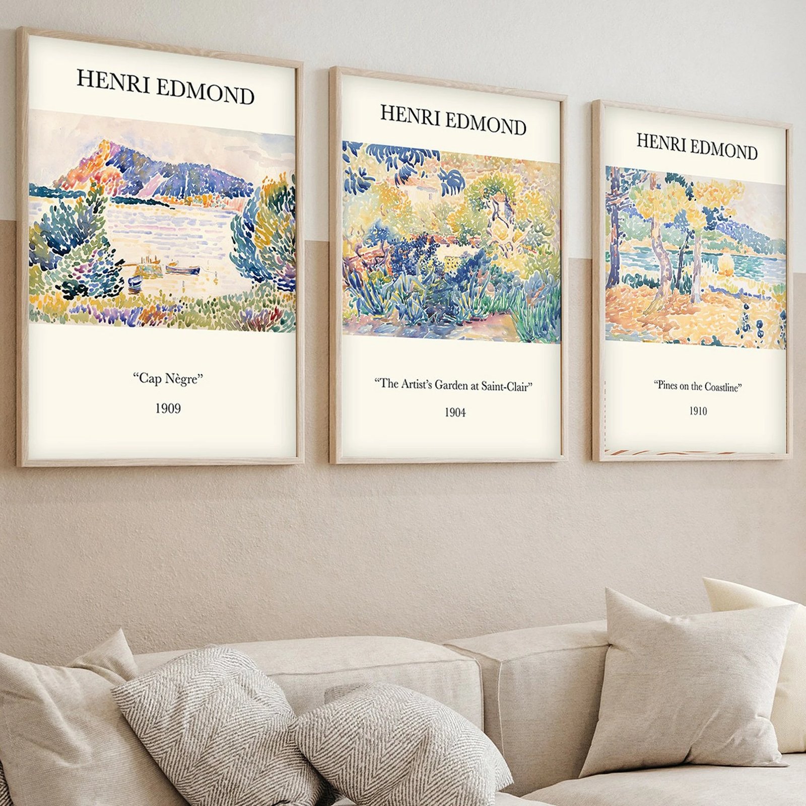 Pikturë dekorative me kornizë MDF (3 copë), Wallity, Huhu266, 50x35cm