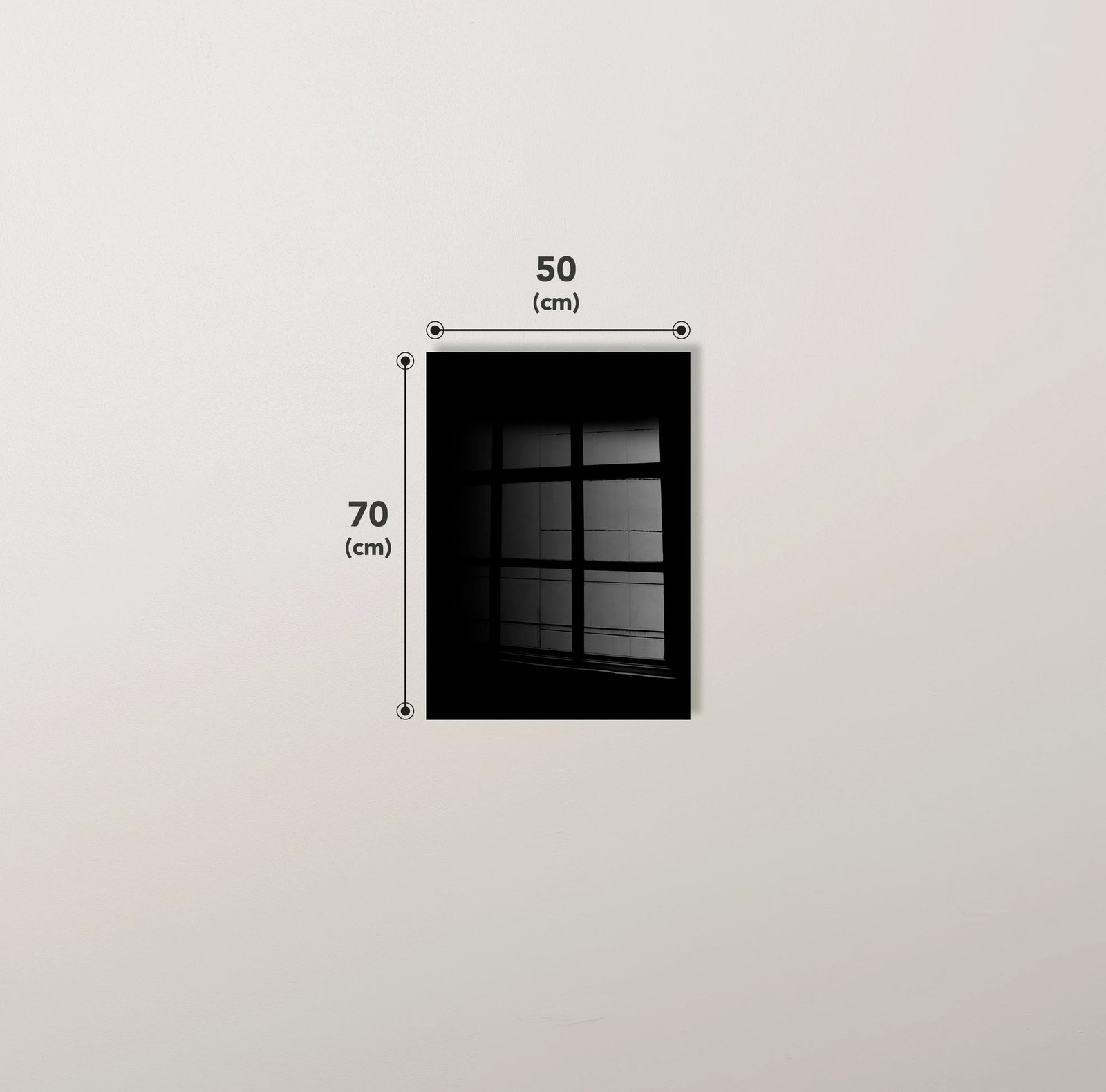 Pikturë dekorative prej xhami të temperuar, Wallity 2291, 50x70cm