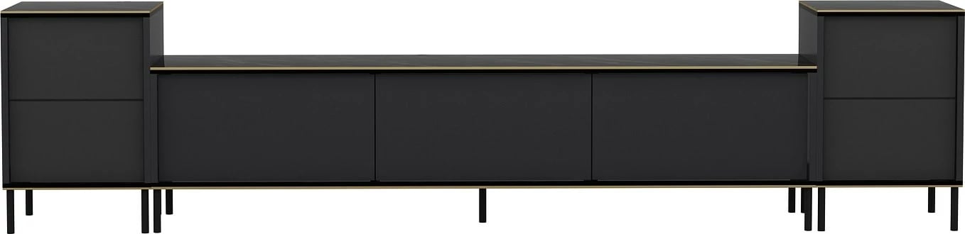 Komodë televizori Skye Decor, ngjyrë antracit, 3 pjesë