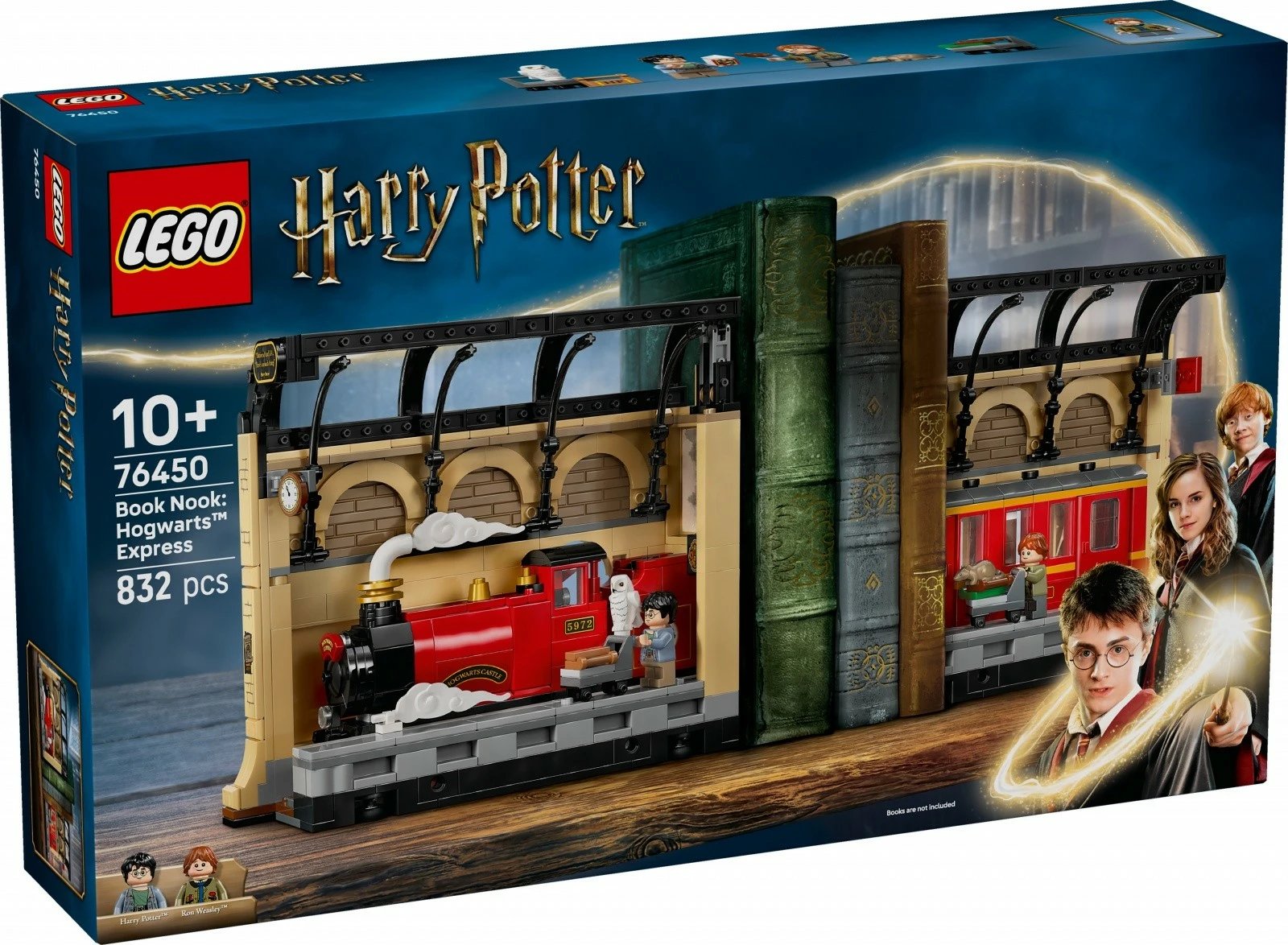 Set LEGO Harry Potter Book Nook 76450, 832 pjesë, dekor librash, për fëmijë dhe të rritur