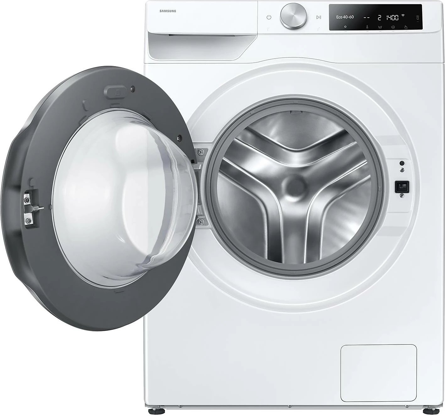 Lavatrice Samsung WW90DG6U8FLEU4 9 kg 1400 rpm klasë A Wi‑Fi AI Ecobubble, e bardhë derë e zezë