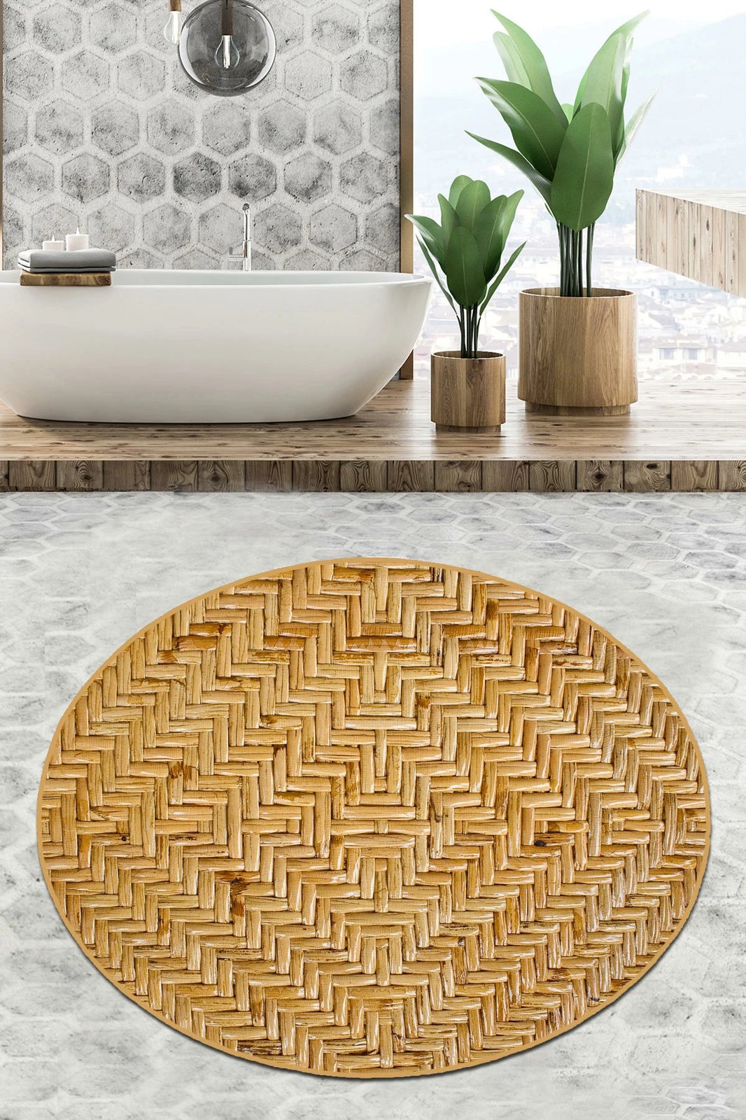 Tapetë banjoje Mijölnir, model Tetris Djt, 100 cm