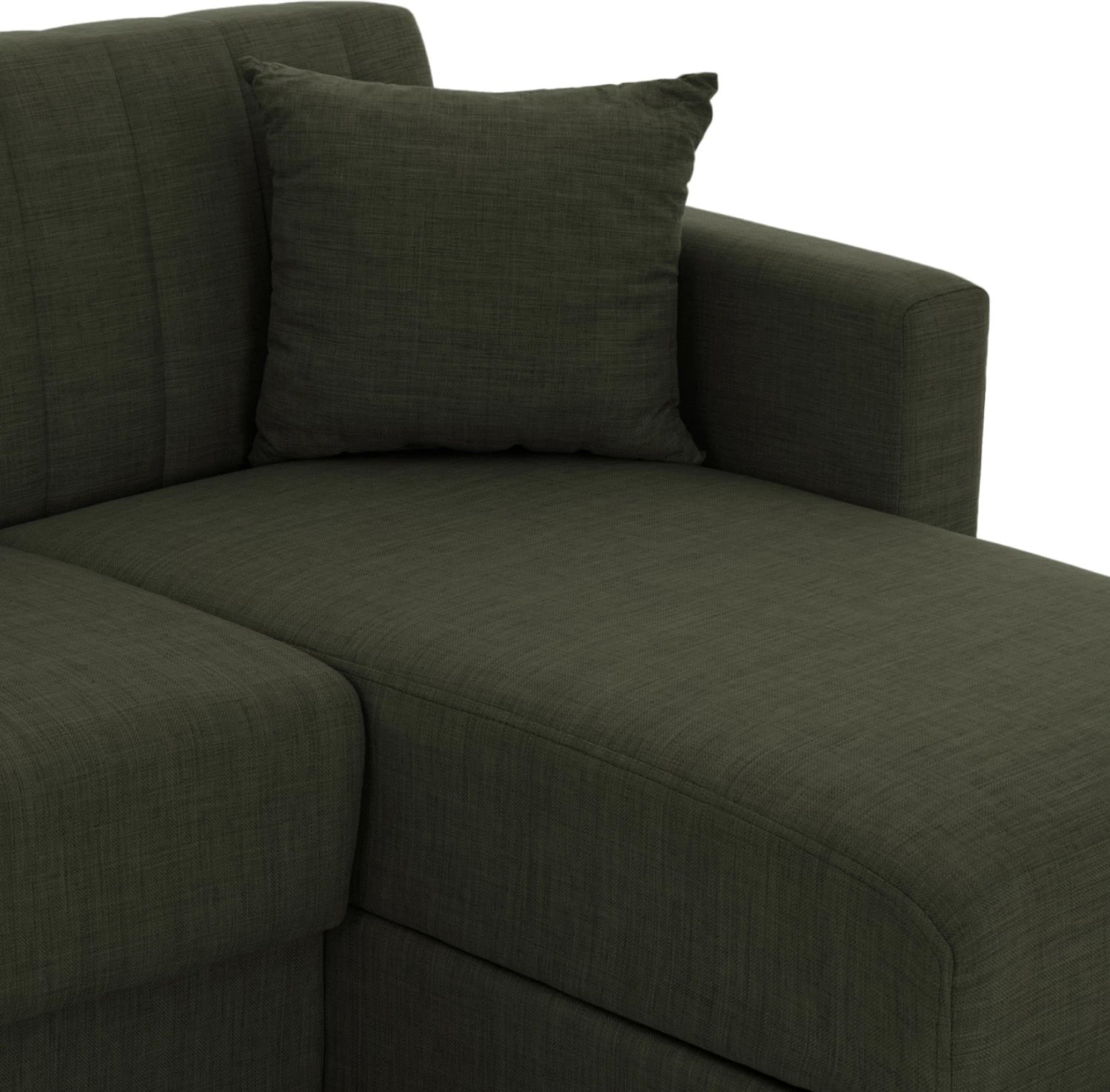 Divan këndor me shtrat, ngjyrë ulliri e errët, FH3244.05, 200x133x77 cm