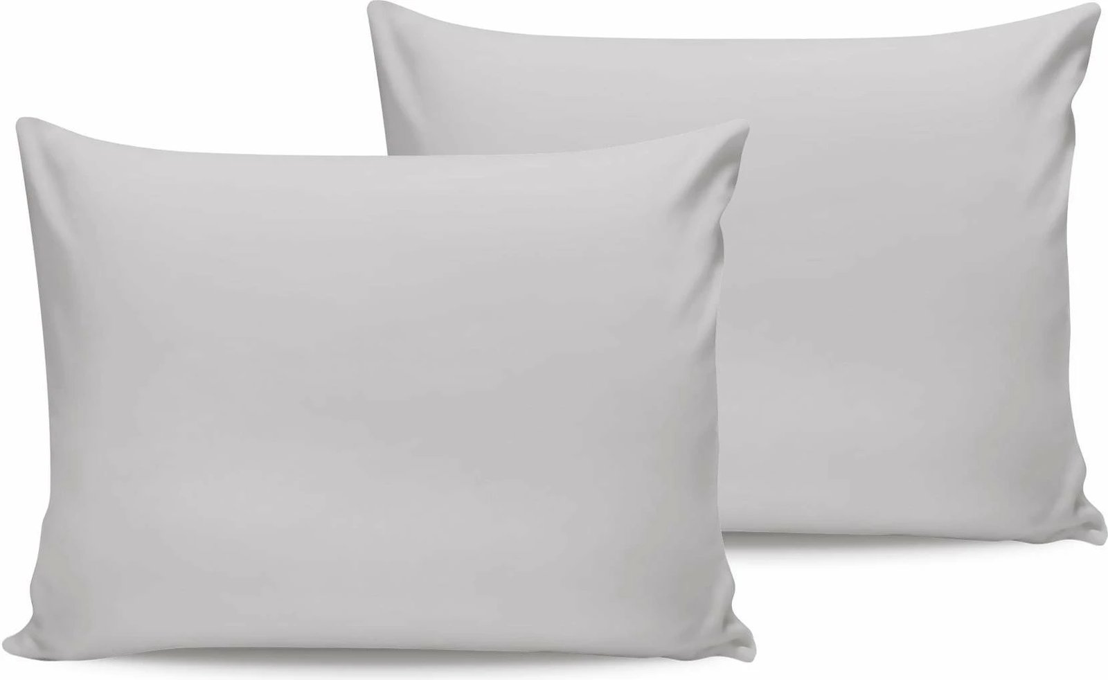 Set jastëkësh saten (2 copë), ngjyrë gri e çelët, L'essentiel