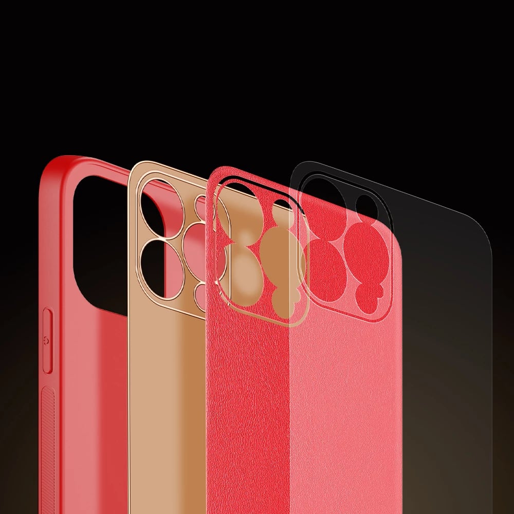 Mbështjellës Dux Ducis Yolo për iPhone 13 Pro Max, TPU+PU lëkurë, i kuq