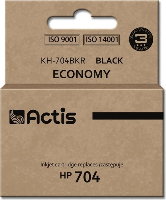 Ngjyrë printeri Actis KH-704BKR për printerë HP, e zezë 