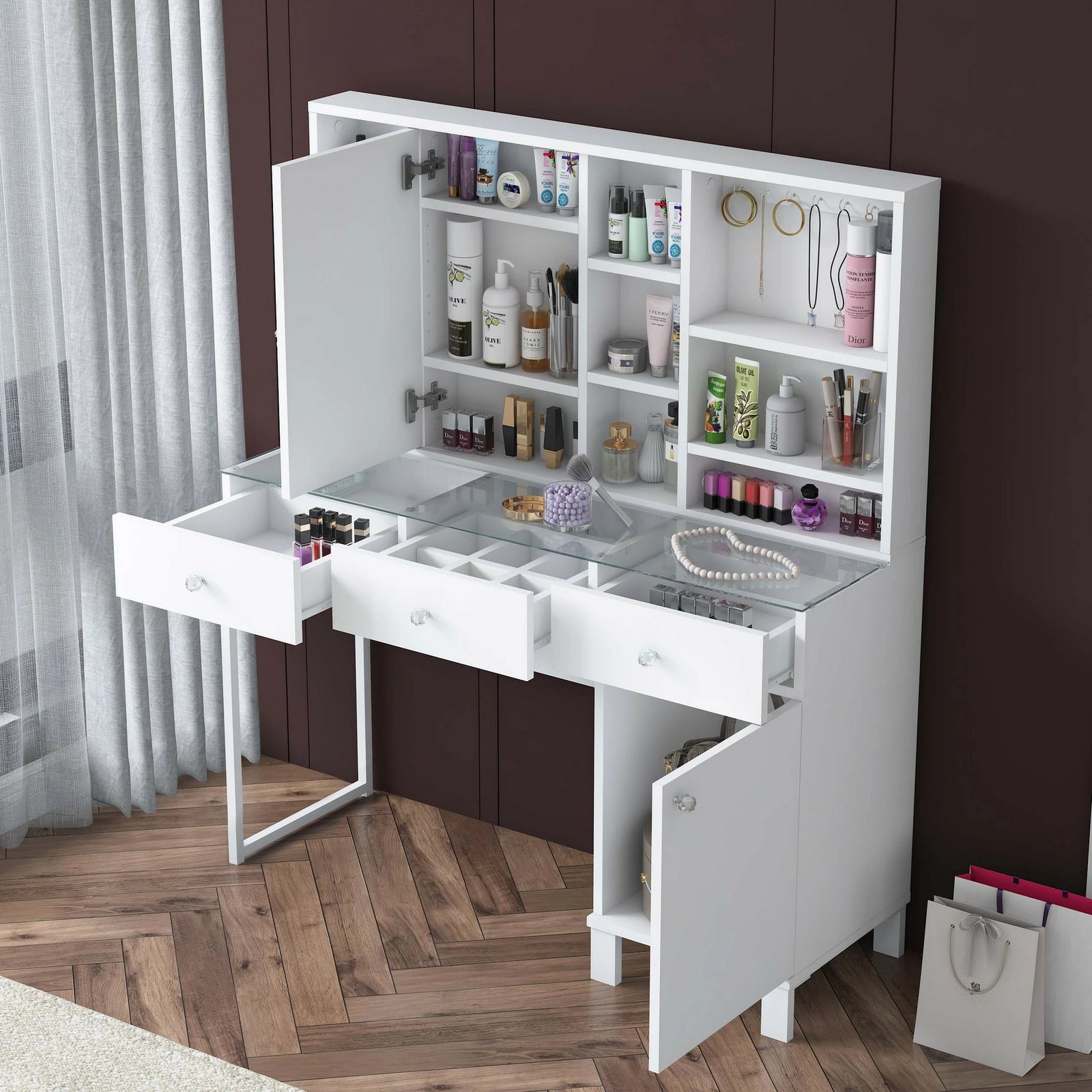 Tavolinë grimi Skye Decor, e bardhë, BJ138 - 3442