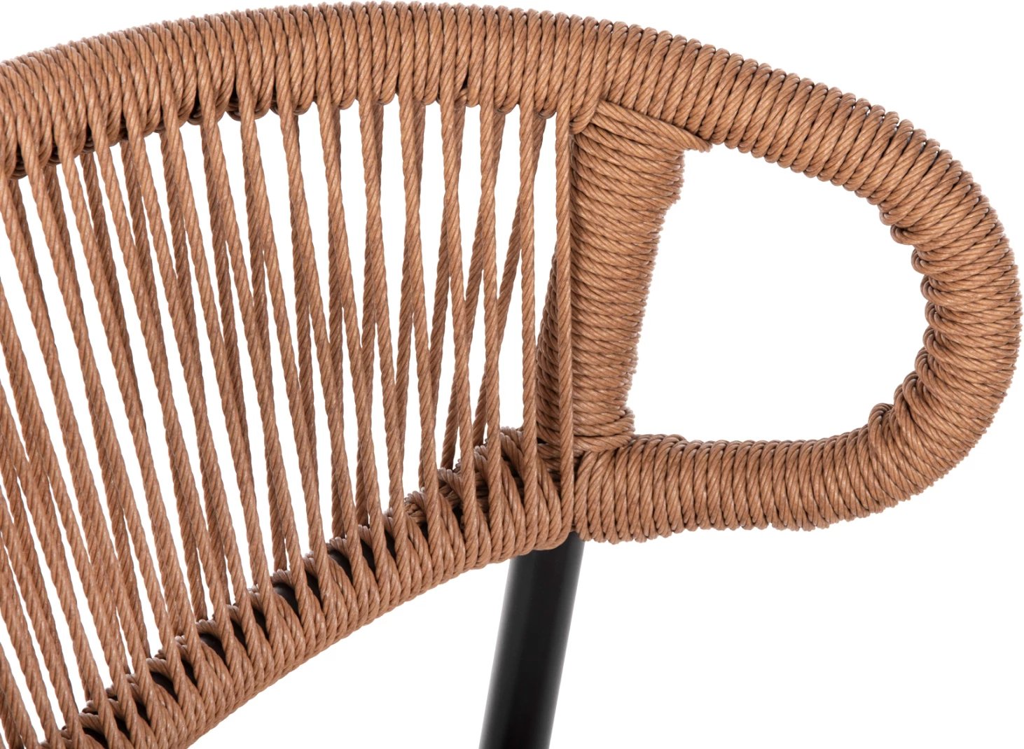 Karrige për bar mesatare EULO FH6087.03 alumin e zezë-ratan sintetik 60x56,5x99Hcm