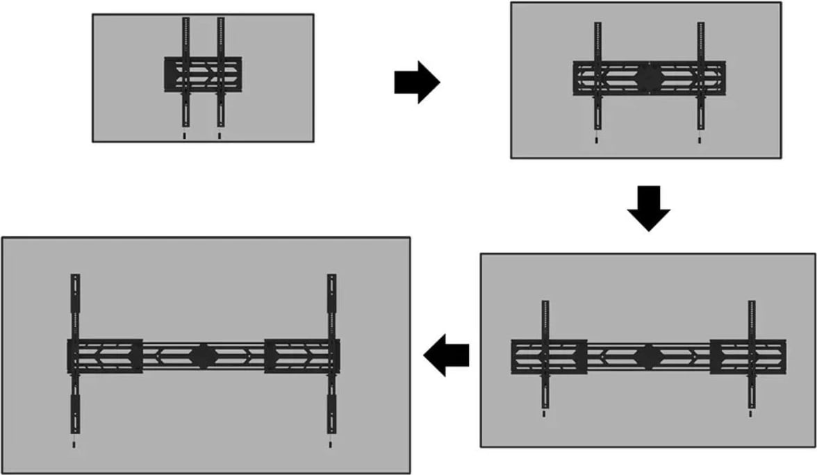 Mbajtës muri për TV Neomounts WL30S-950BL19, 55-110 inç, i zi