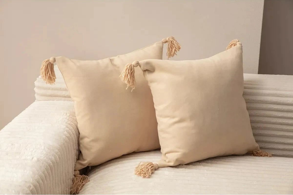 Set mbulesash jastëku (2 copë), Evila Originals, Puskul, bezhë