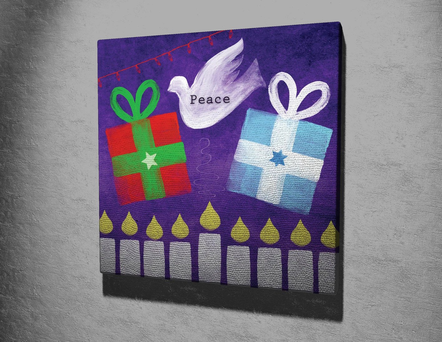 Pikturë dekorative në kanavacë, shumëngjyrëshe, Wallity KC198, 45x45cm