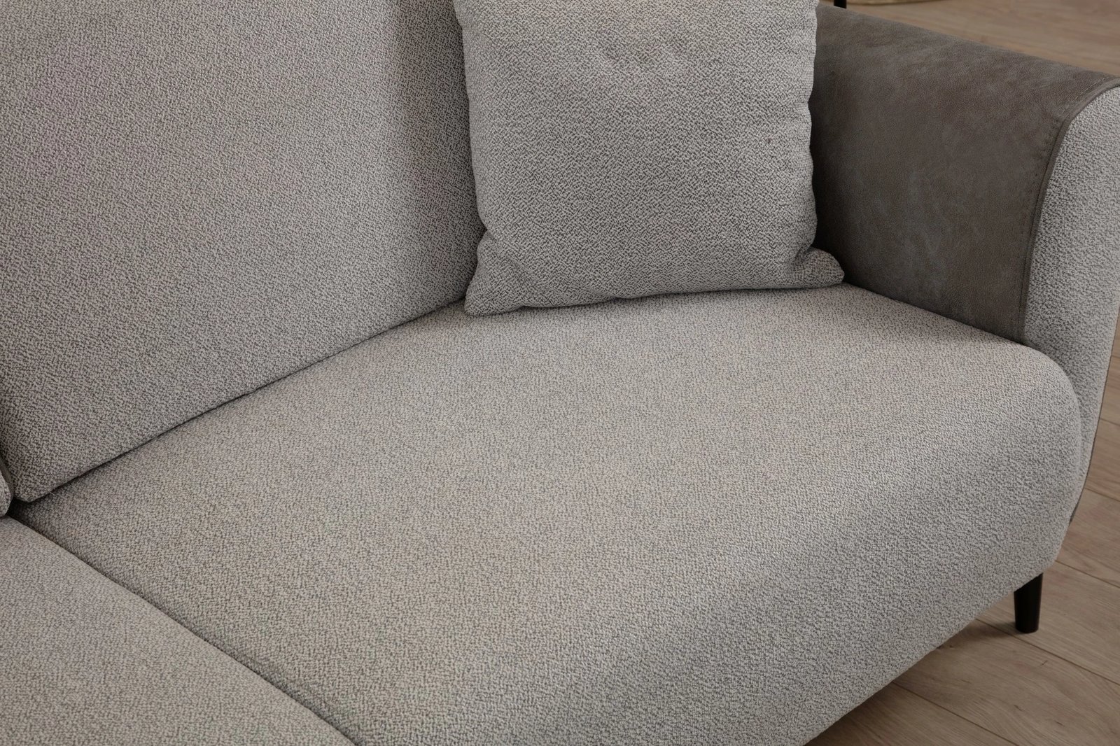 Divan-krevat treshe, Atelier del Sofa, aren, ngjyrë gri