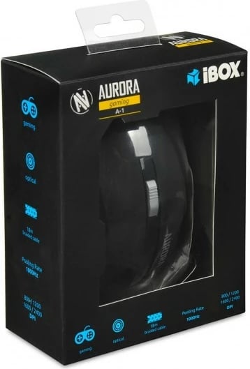 Maus gaming iBOX Aurora A-1 me kabllo, i zi