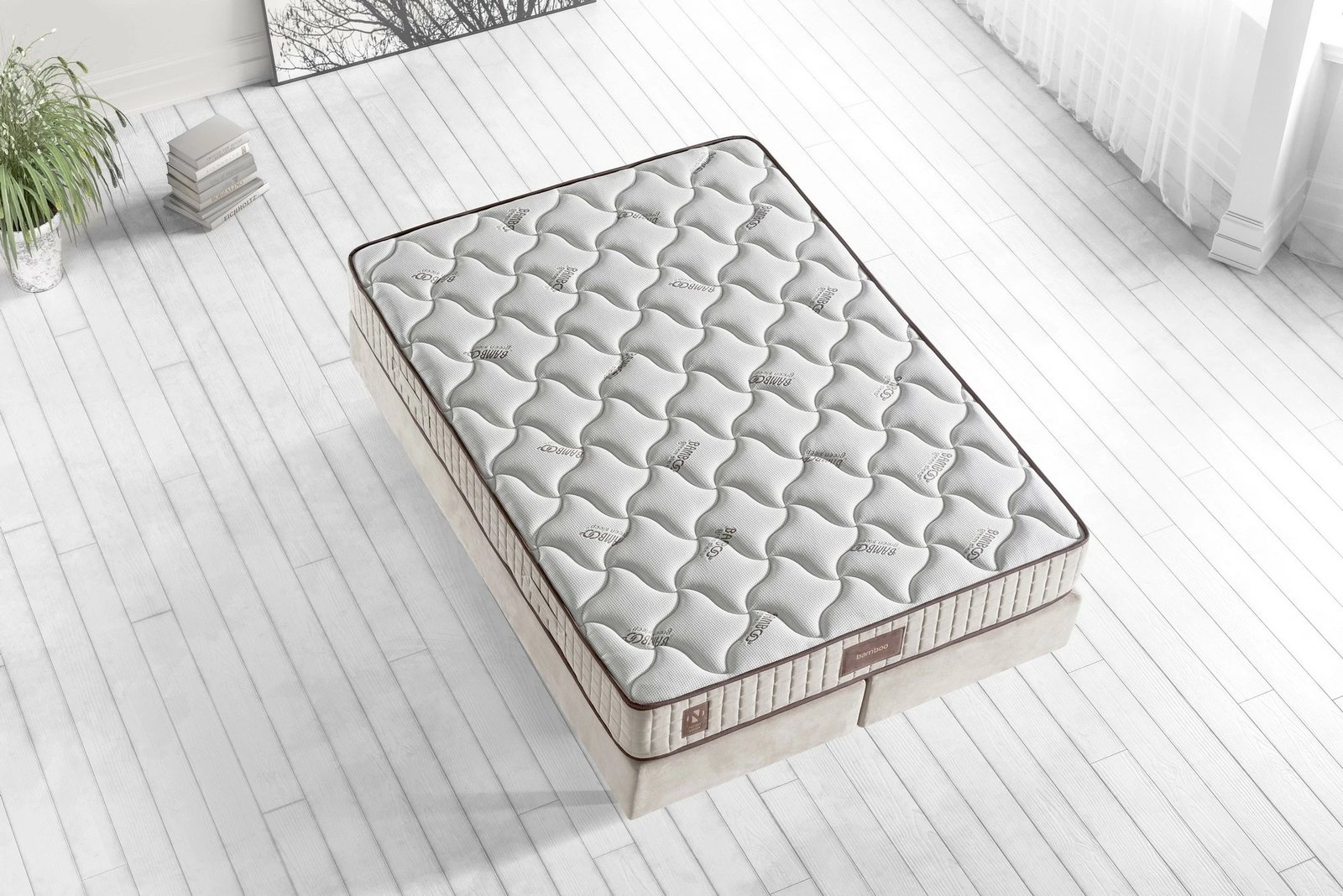 Dyshek dopio Skye Decor, bambu, 140x190 cm, fortësi mesatare
