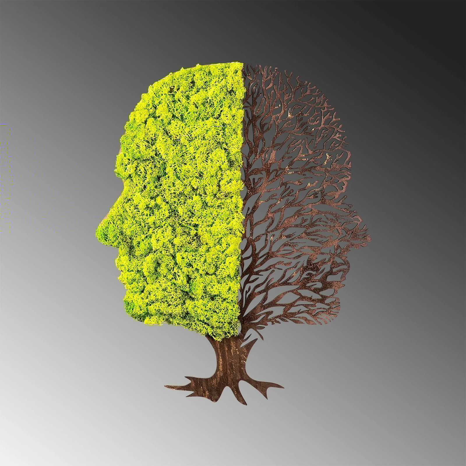 Aksesor dekorativ muri Wallity, jeshil dhe kafe