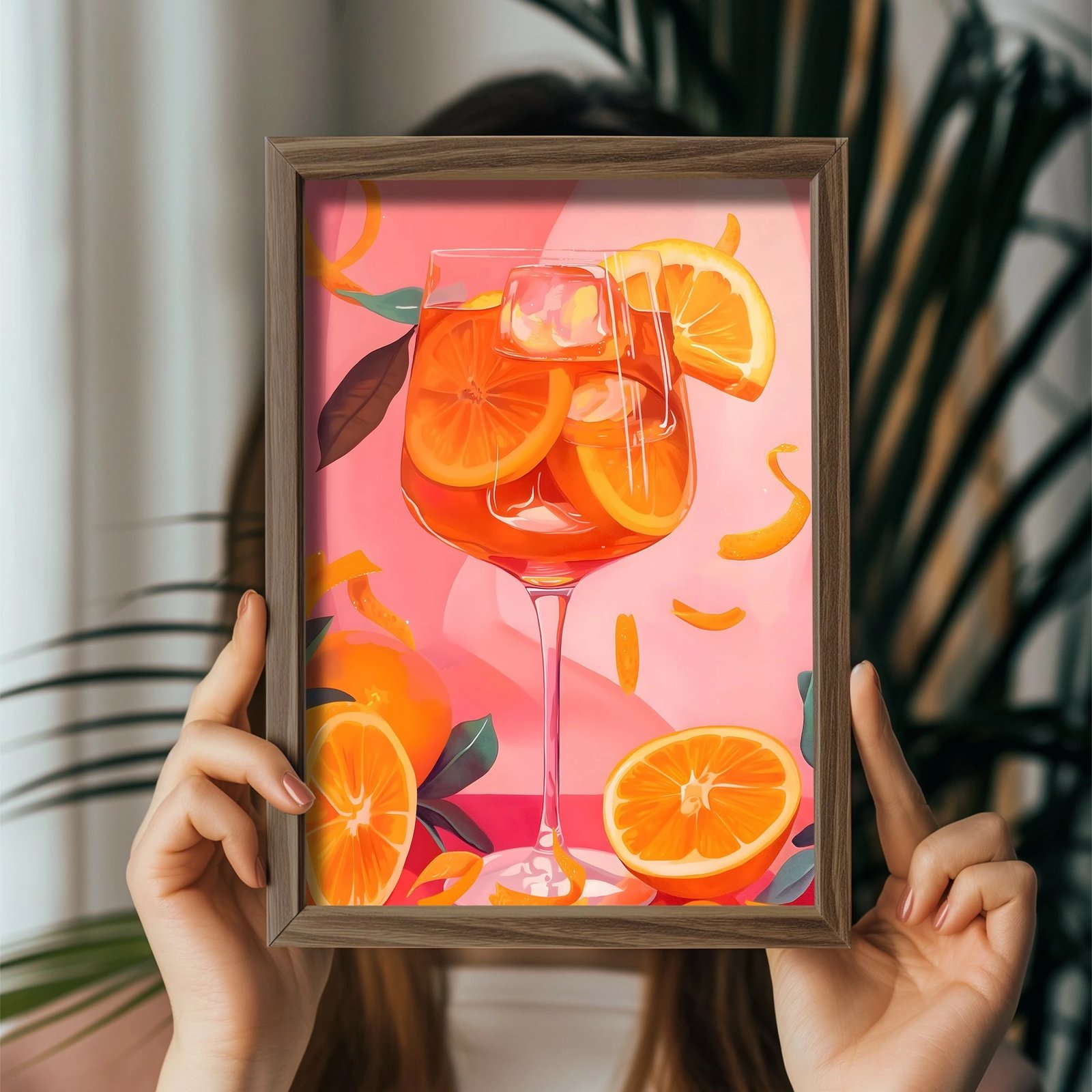 Pikturë dekorative me kornizë MDF, shumëngjyrëshe, Wallity, GE252-L