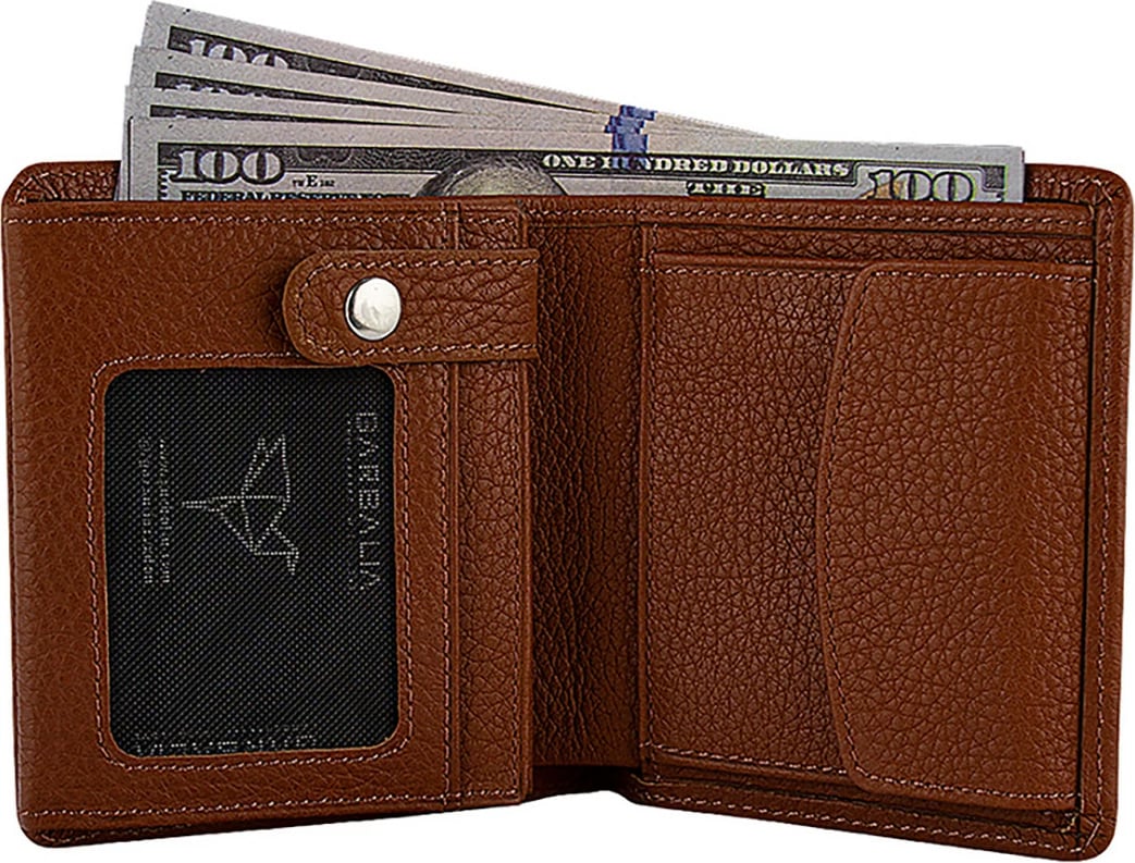 Portofol për burra, lëkurë natyrale, ngjyrë tan, Zoozie Bags, Kanada