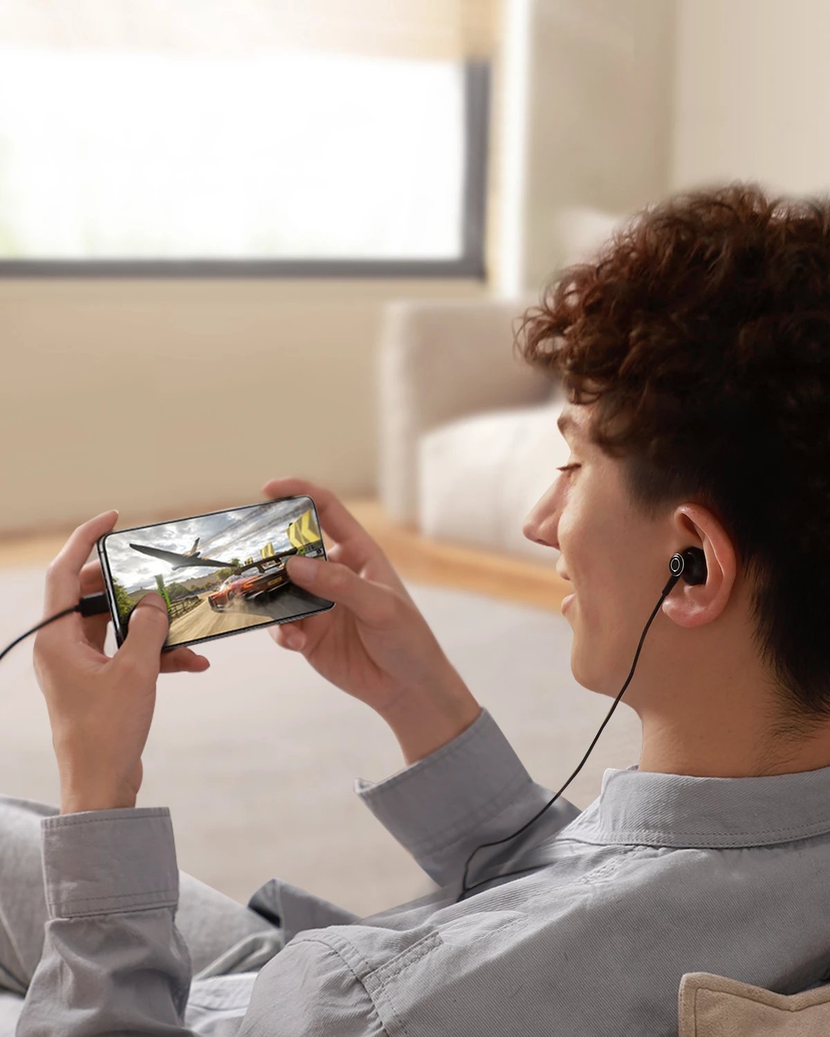 Kufje in-ear Joyroom TYPE-C JR-EC07 me mikrofon, USB-C, të zeza