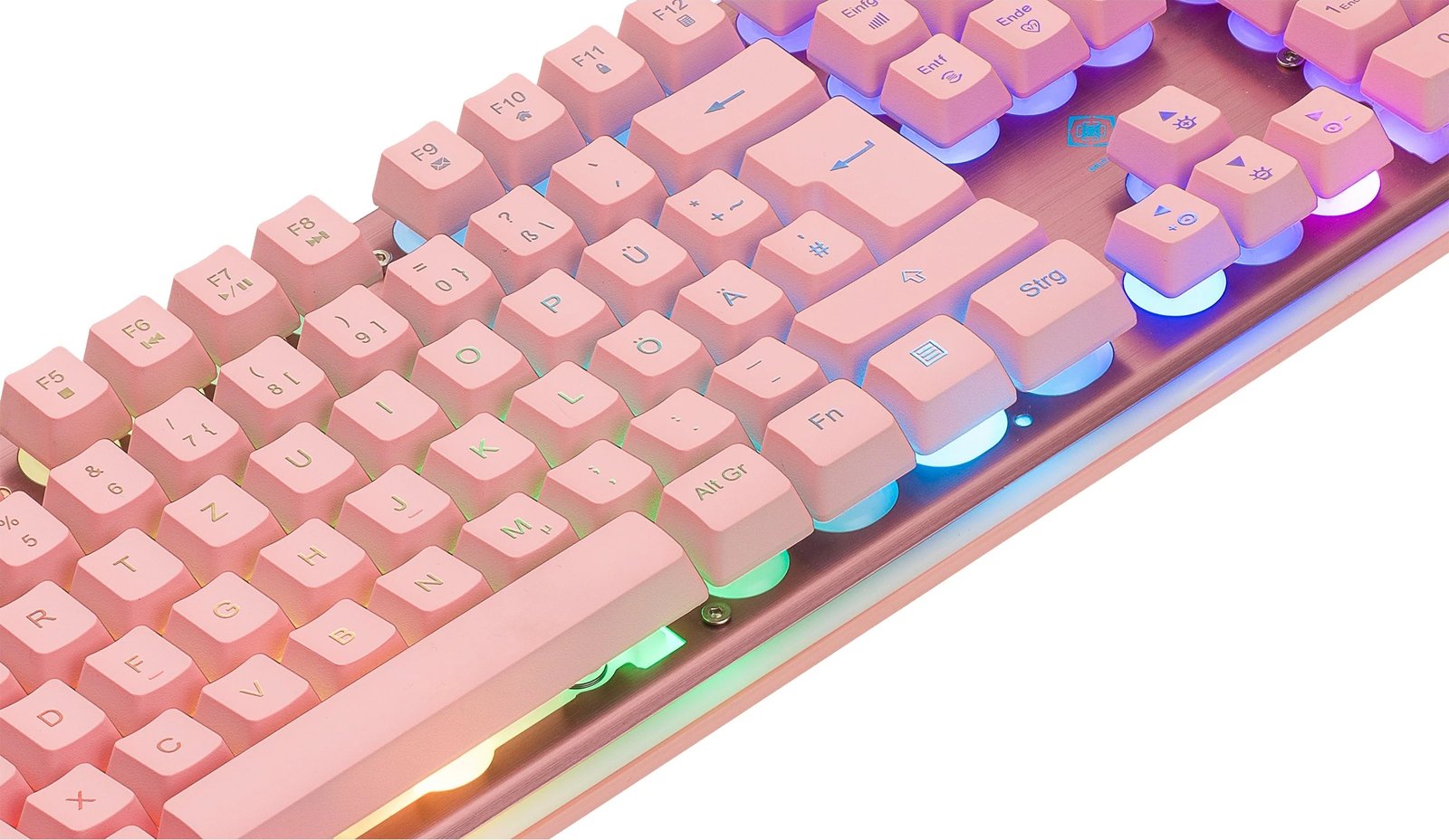 Tastaturë gaming Deltaco Gaming USB, RGB, pink