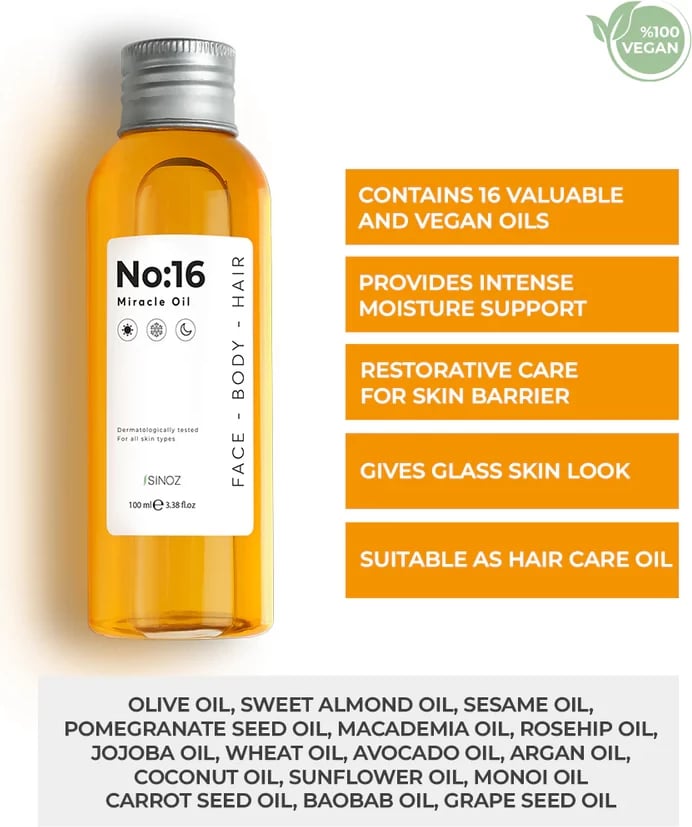 Miracle Oil Sinoz No:16 (Fytyrë - Trup - Flokë)