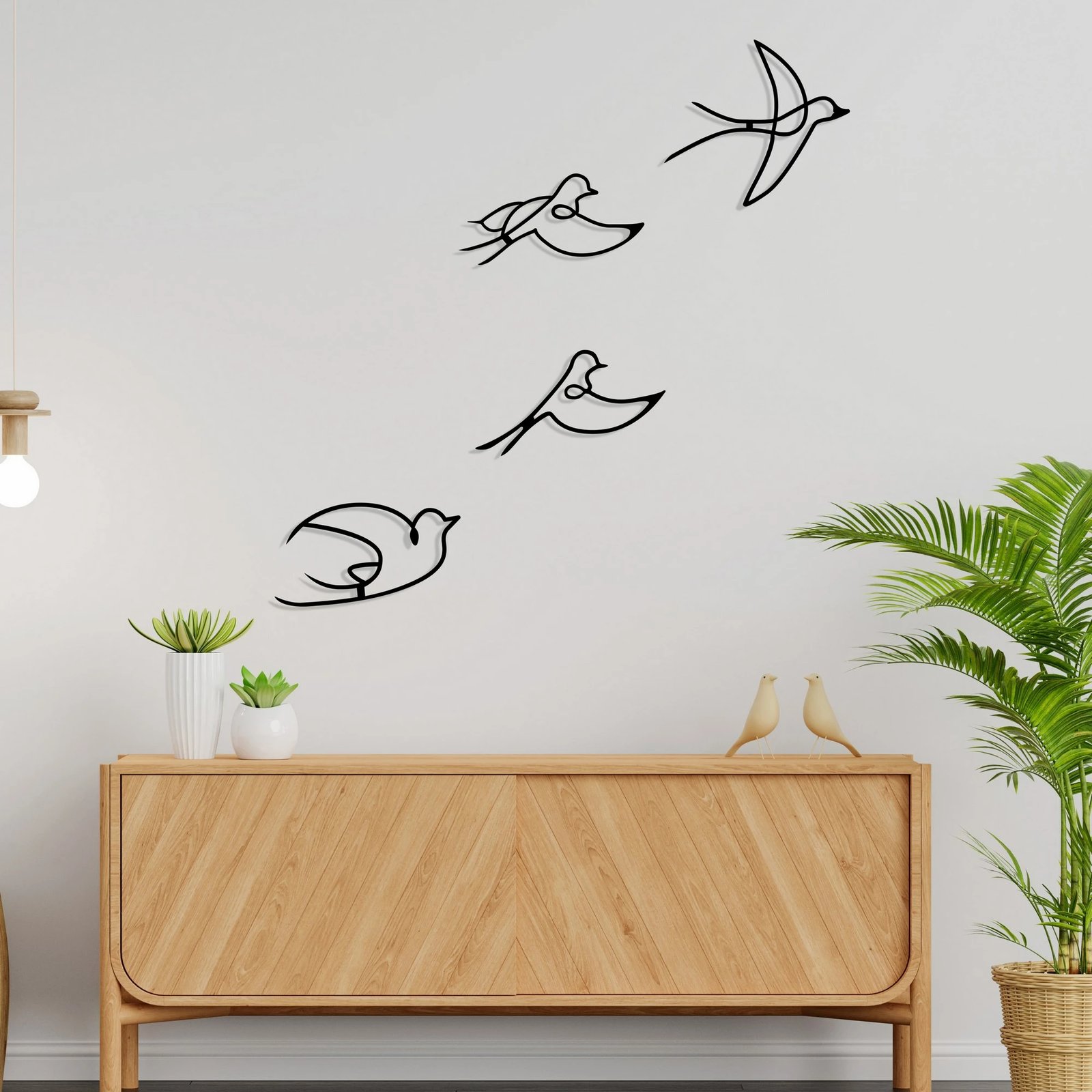 Aksesor dekorativ metalik për mur, Wallity, Hope, 4 copë