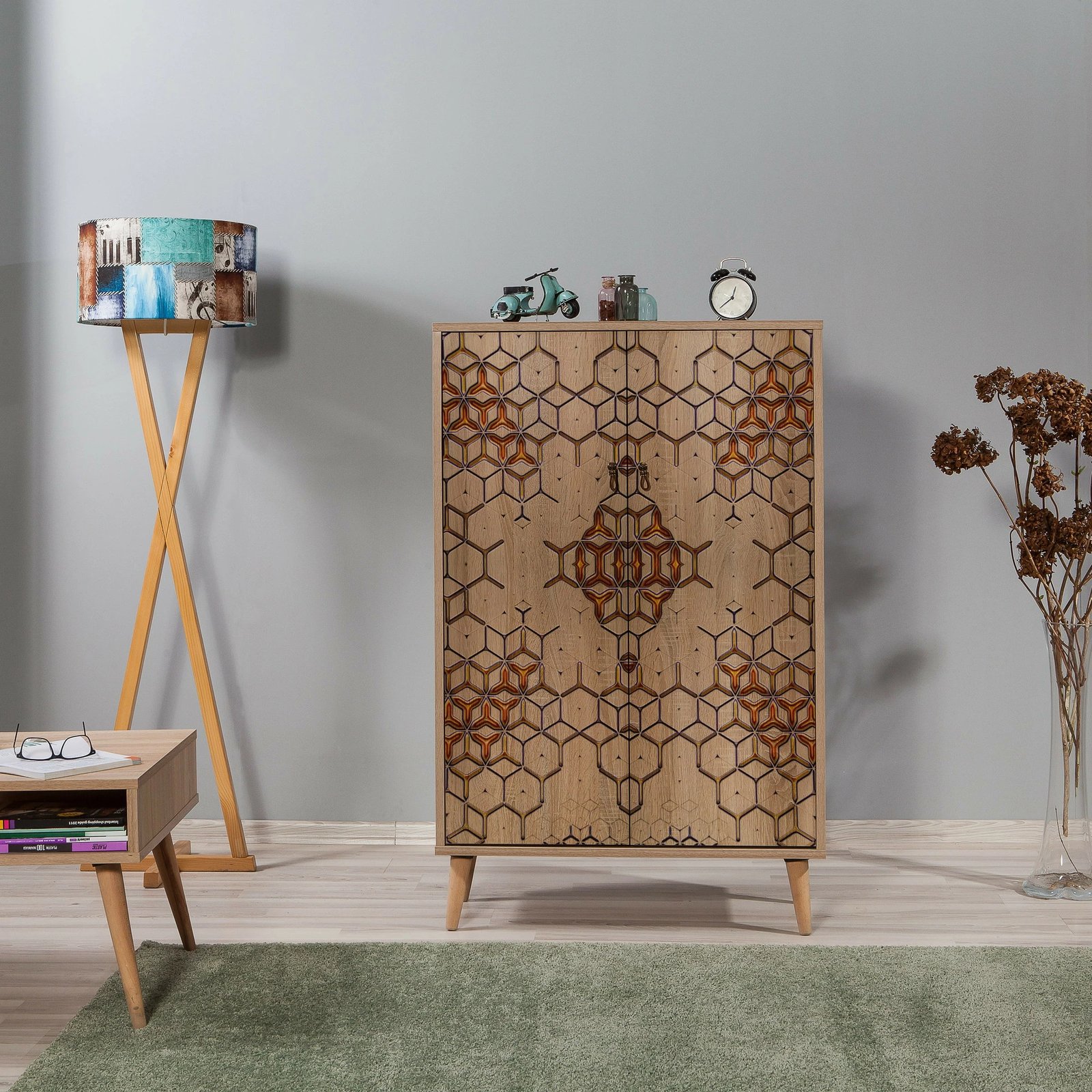 Dollap multifunksional Hanah Home, Multibox - 720, ngjyrë lisi Sonoma