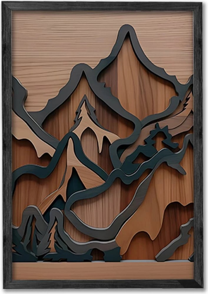 Pikturë dekorative me kornizë (3 copë), Wallity, Ersy3Syhcrv44