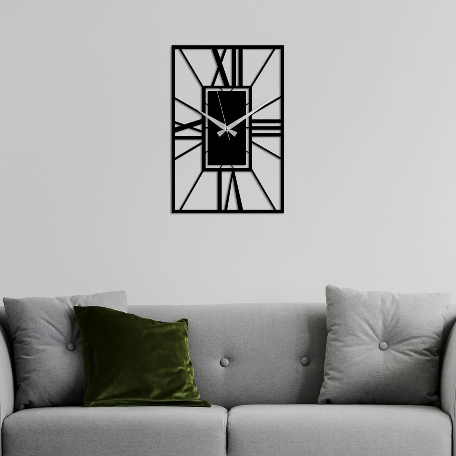 Orë muri dekorative prej metali, dizajn me vija, Wallity