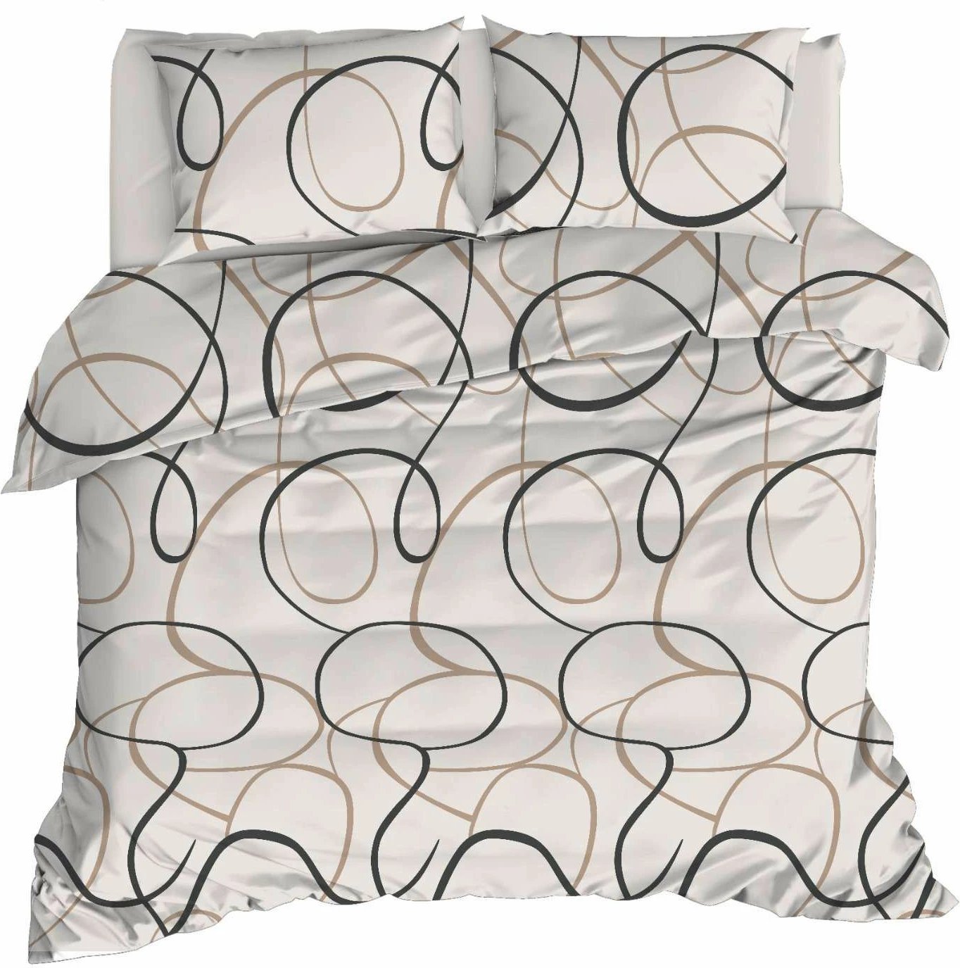 Set mbulesë për jorgan Super King, LineRondom, ngjyrë krem