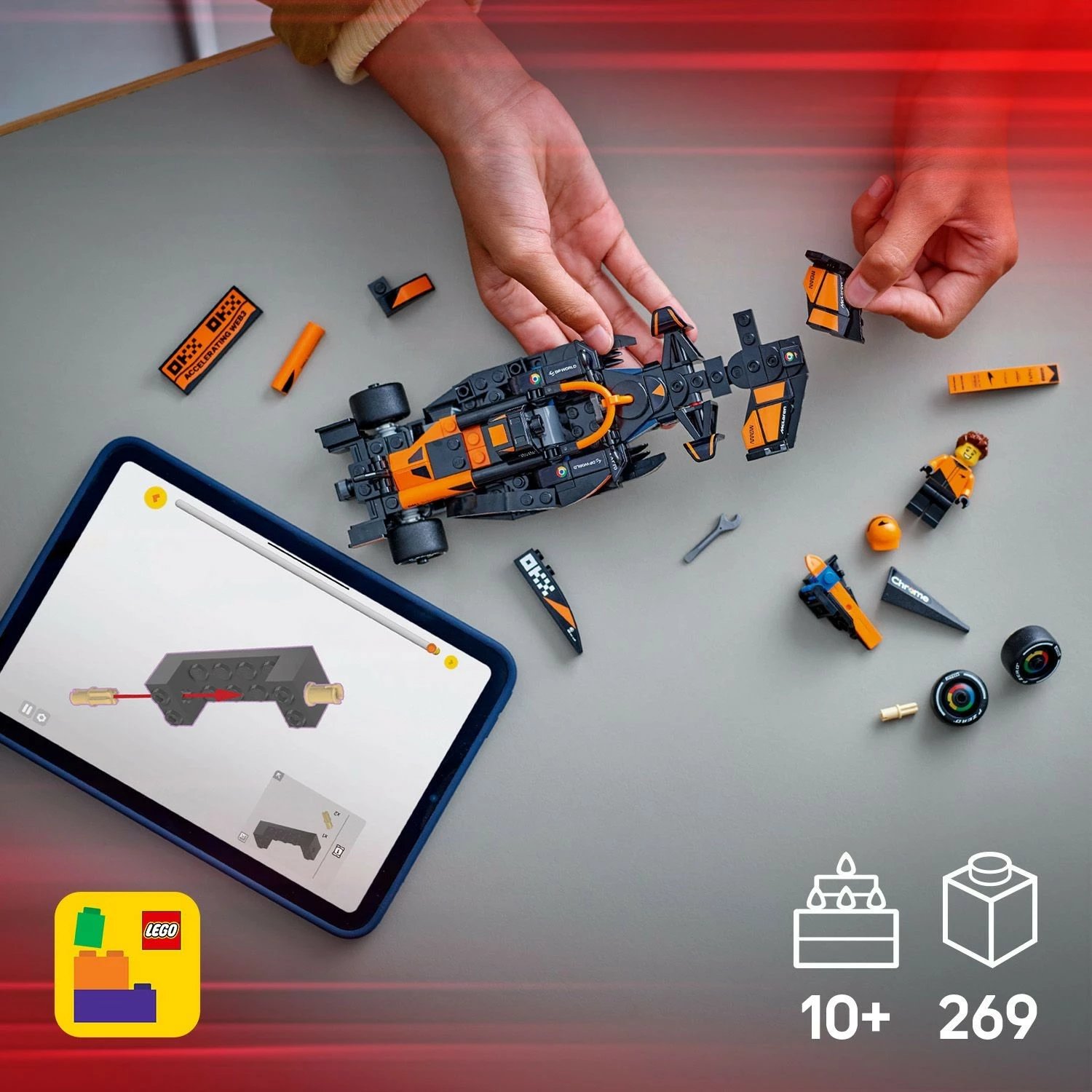 Set ndërtimi LEGO McLaren F1® Team MCL38, 269 pjesë, shumëngjyrësh