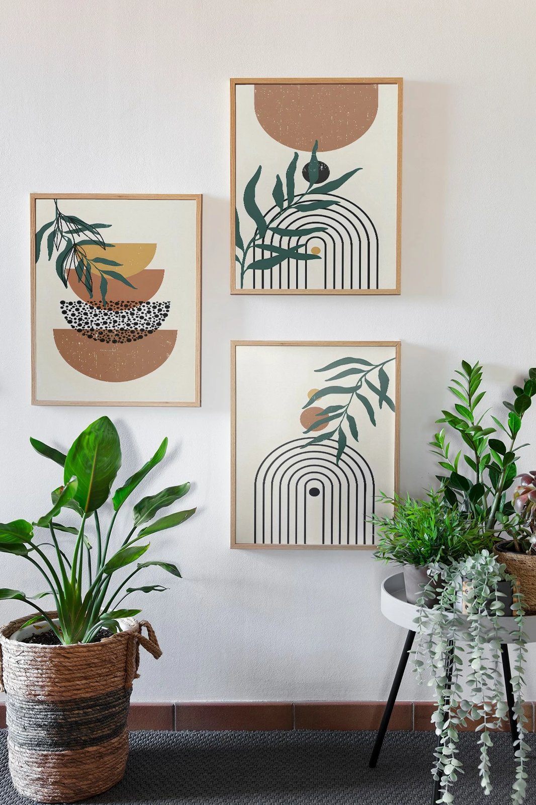 Set pikturash dekorative me kornizë, 3 copë, Wallity, 3Dartsohoset130