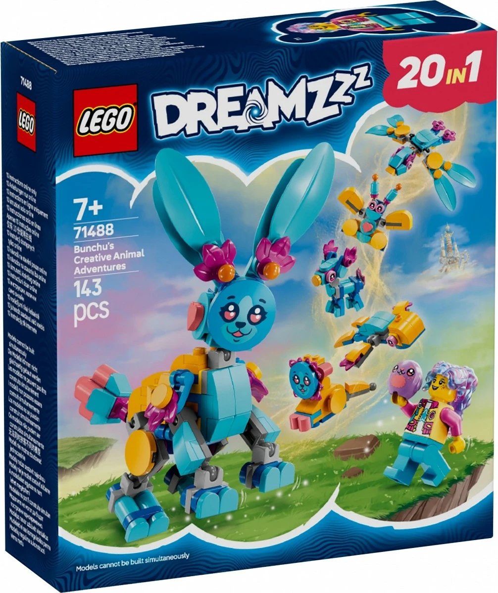 Set ndërtimi LEGO DREAMZzz 71488 Creative Animal Adventures of Bunchu, 143 pjesë