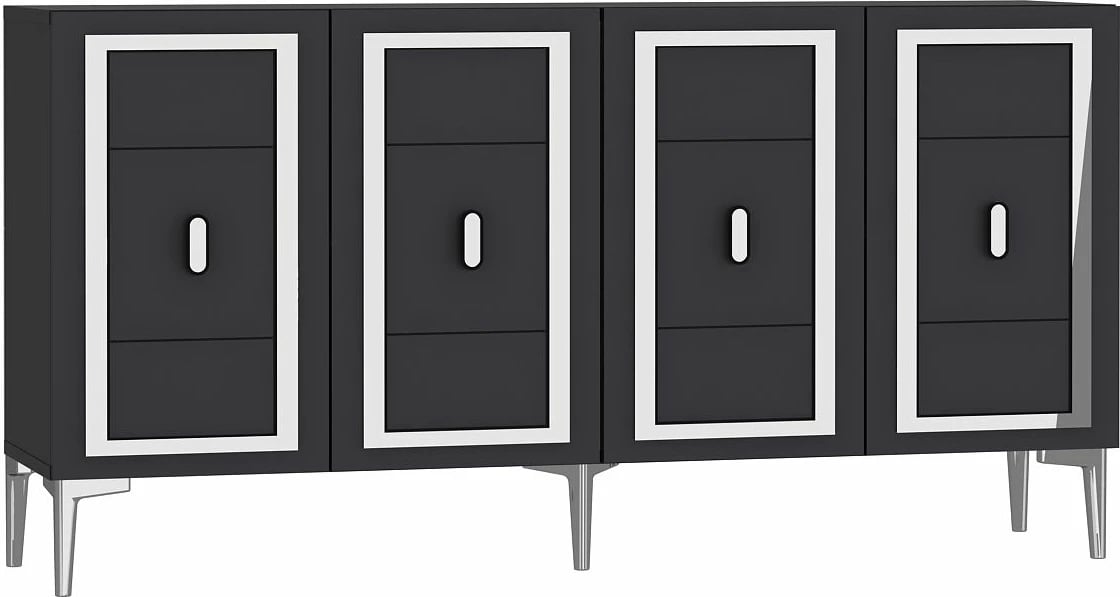 Konsolë Skye Decor, Orion, anthracite, argjend