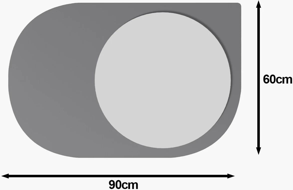 Pasqyrë Skye Decor, Pubble, ngjyrë antracit