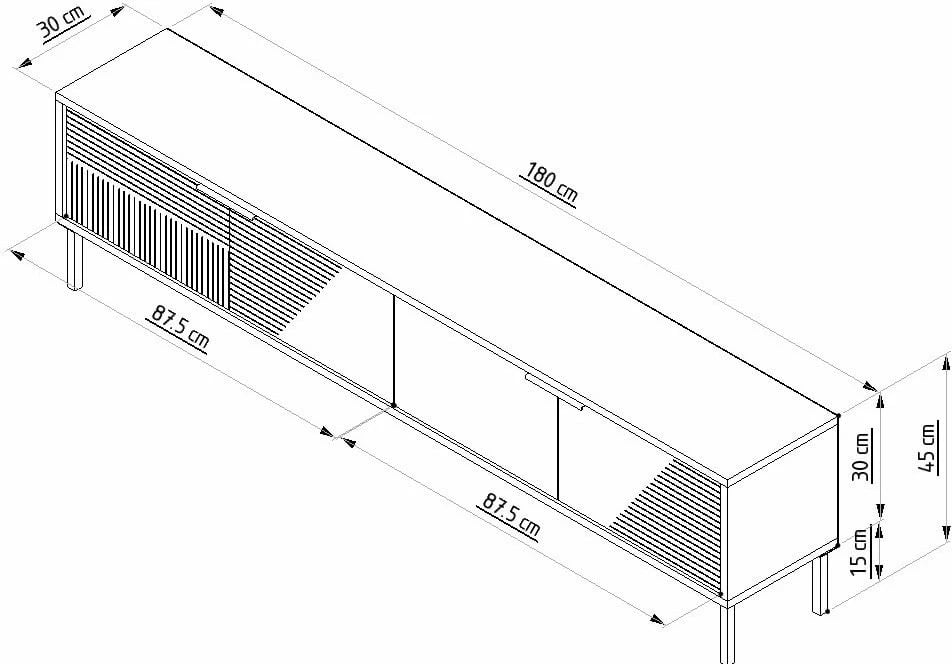 Konsolë TV, ngjyrë e bardhë, Skye Decor