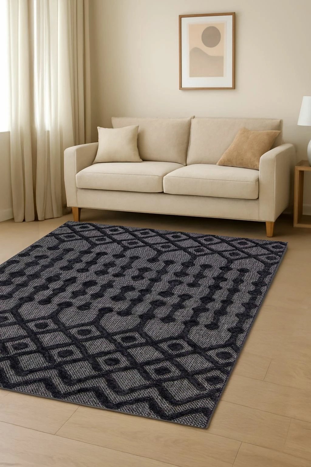 Qilim (120x180) Conceptum Hypnose, 58388A, ngjyrë e zezë