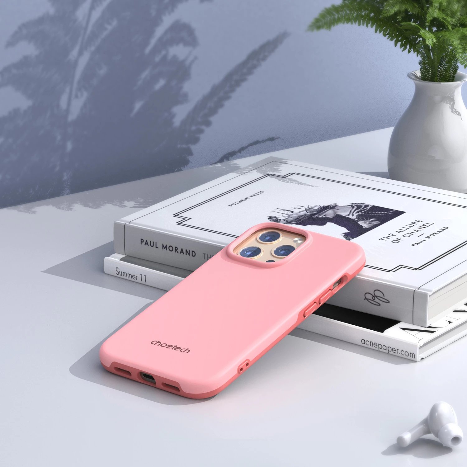 Mbështjellës Choetech PC0114-MFM-PK për iPhone 13 Pro Max, Made For MagSafe, Rozë