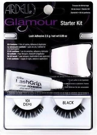 Set për qerpikë artificialë Ardell Glamour Lashes 101 Demi unisex black set 3 pjesë