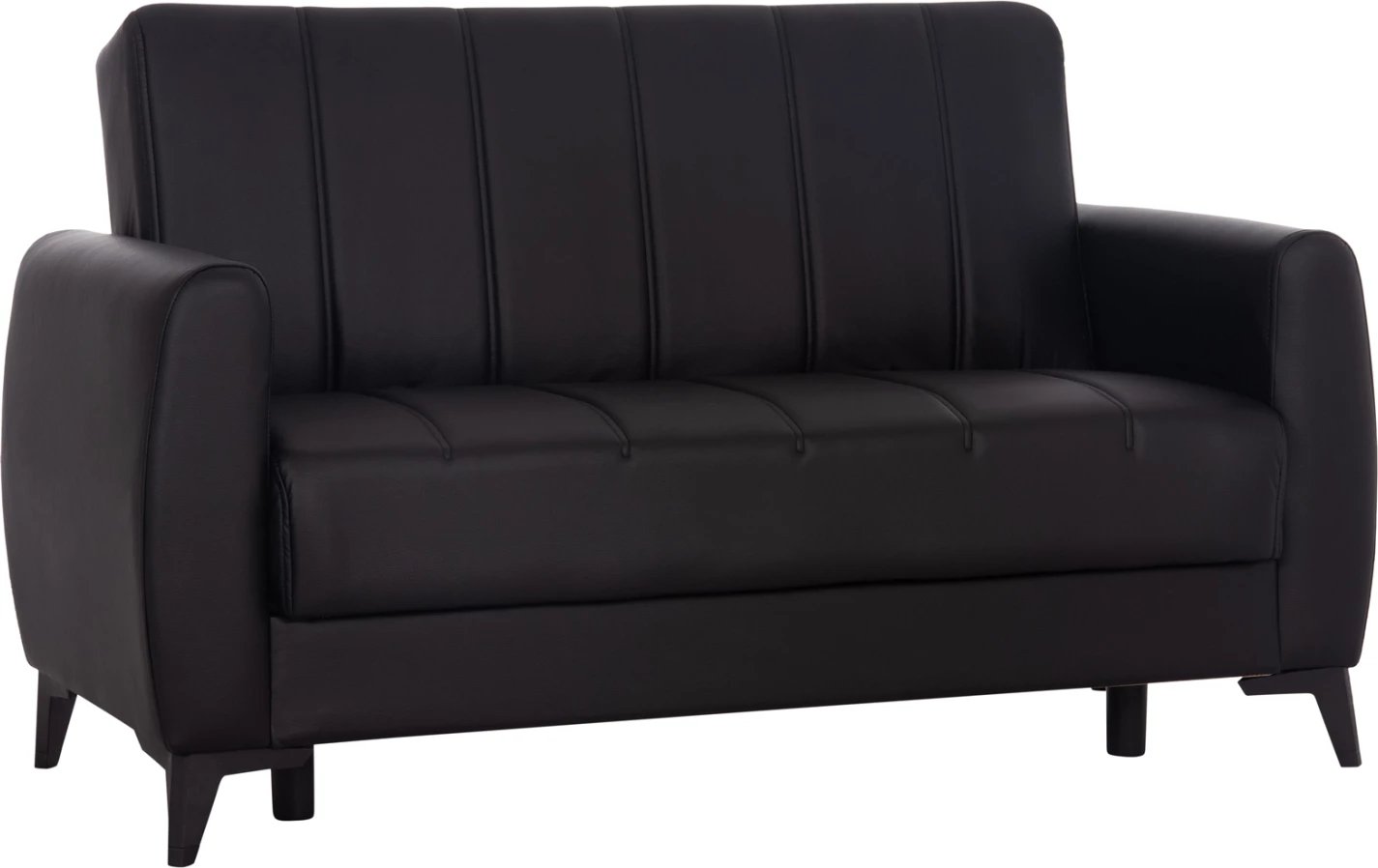 Divan-krevat 2 vende me hapësirë për depo, ngjyrë e zezë, NIKKO FH3293.11, 144x75x84cm