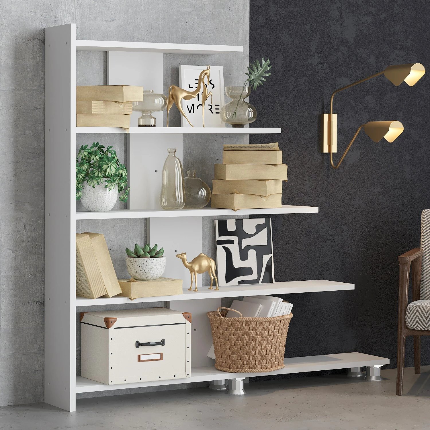 Raft librash Hanah Home, Reward, i bardhë