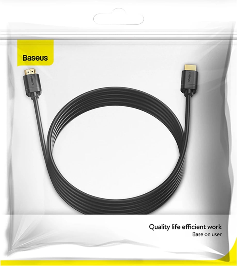 Kabllo HDMI Baseus High Definition, 5m, HDR, HDMI 2.0, e zezë