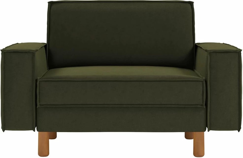 Karrige e madhe Sparrow, ngjyrë jeshile vaji, këmbë druri arre