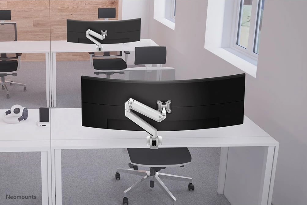 Krah monitori për tavolinë Neomounts NM-D775WHITEPLUS, Clamp/Grommet, 18 kg, 10"-49", 100 x 100 mm, Bardhë