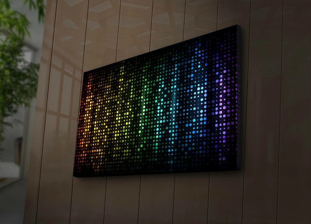 Pikturë dekorative me drita LED, shumëngjyrëshe, 45x70cm, 4570İACT-37