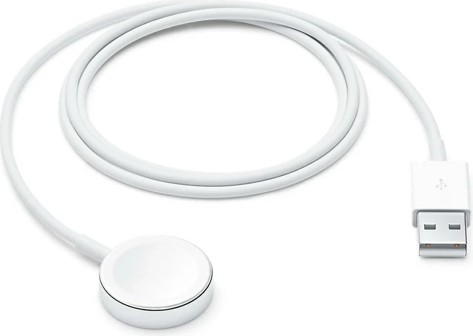 Kabllo magnetike karikimi Apple për Apple Watch 1m USB-A e bardhë